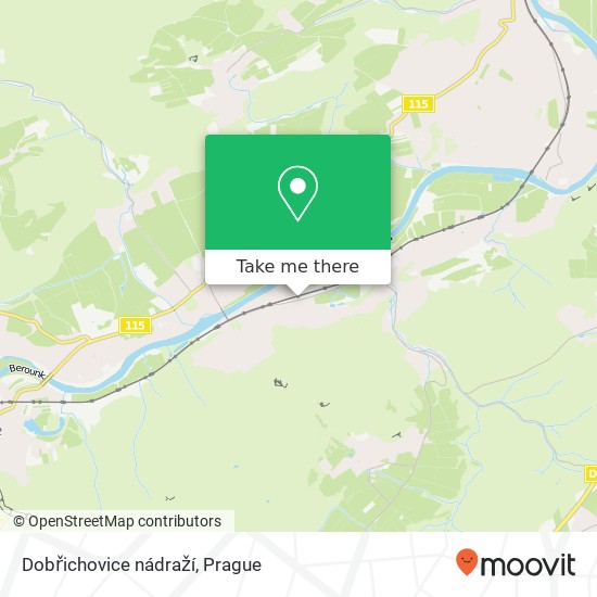 Dobřichovice nádraží map