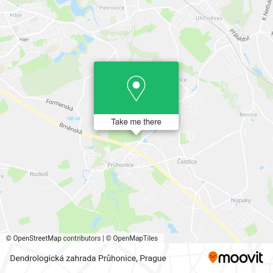 Dendrologická zahrada Průhonice map