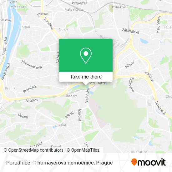 Карта Porodnice - Thomayerova nemocnice