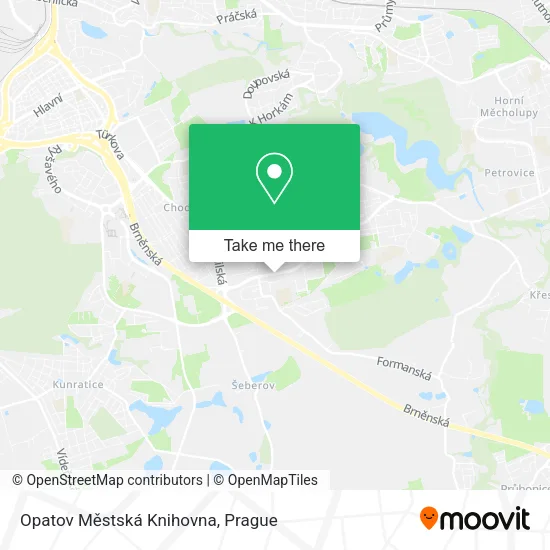 Карта Opatov Městská Knihovna