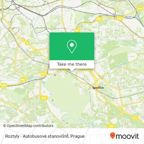 Roztyly - Autobusové stanoviště map
