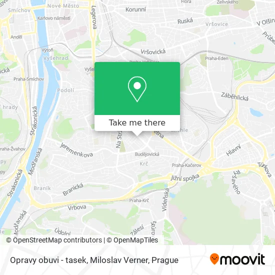 Карта Opravy obuvi - tasek, Miloslav Verner