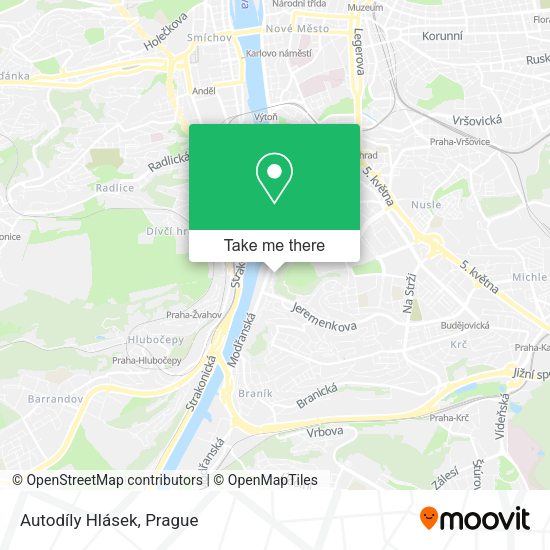 Карта Autodíly Hlásek