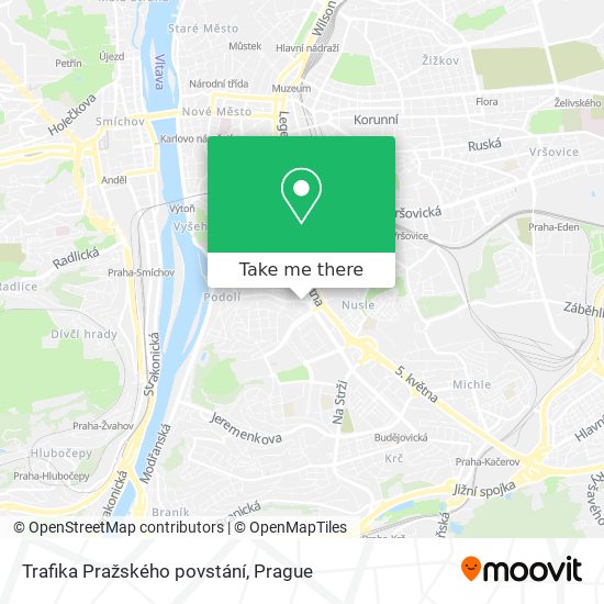 Trafika Pražského povstání map