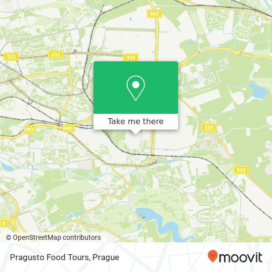 Pragusto Food Tours map