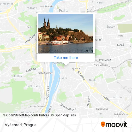 Карта Vyšehrad