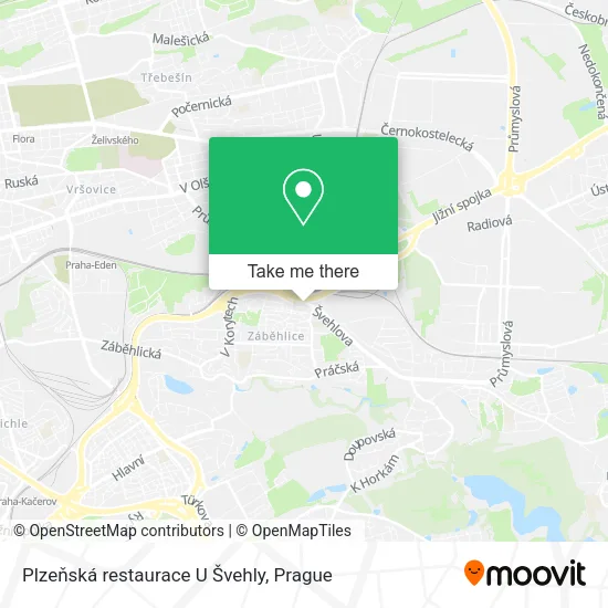 Карта Plzeňská restaurace U Švehly