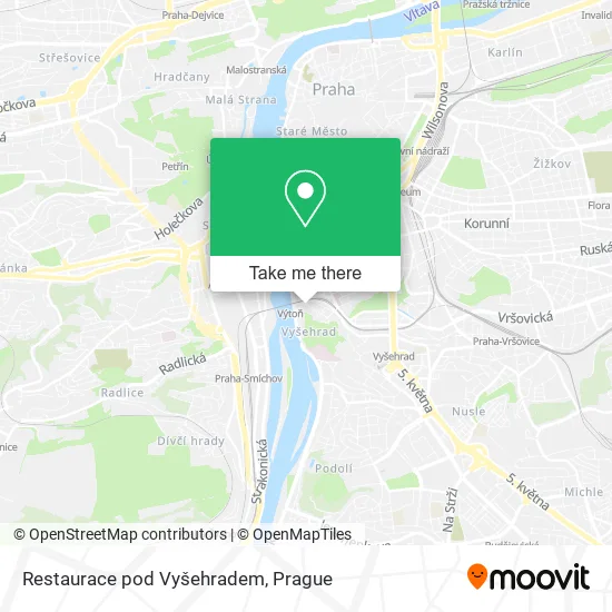 Карта Restaurace pod Vyšehradem