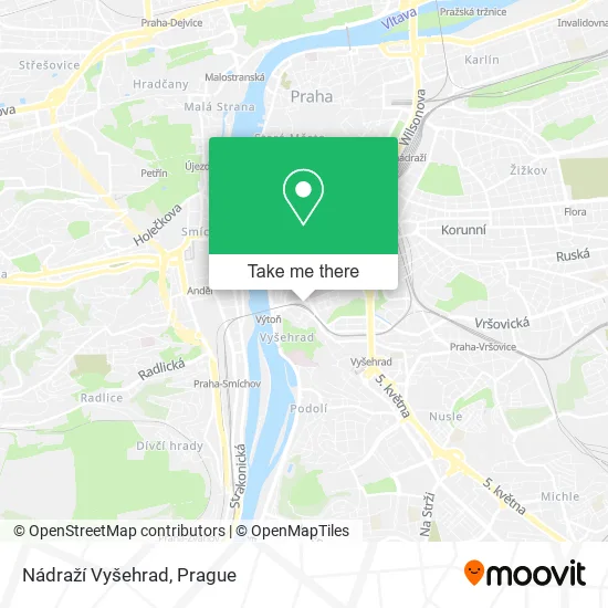 Карта Nádraží Vyšehrad