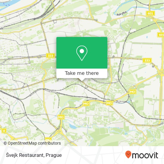 Карта Švejk Restaurant