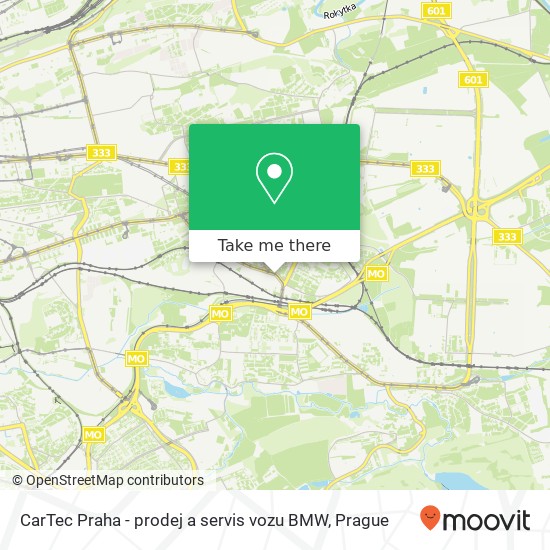 CarTec Praha - prodej a servis vozu BMW map