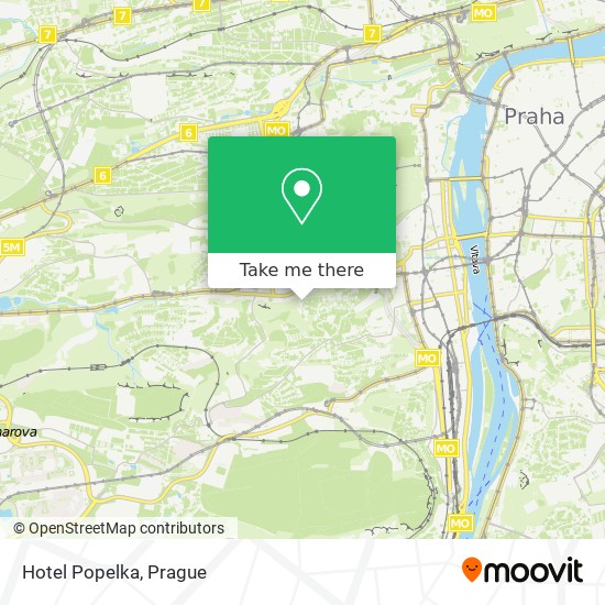 Hotel Popelka map