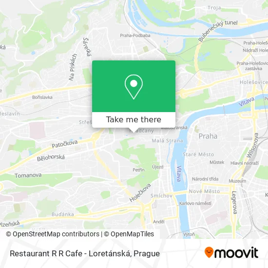 Карта Restaurant R R Cafe - Loretánská