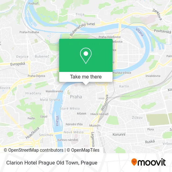 Карта Clarion Hotel Prague Old Town