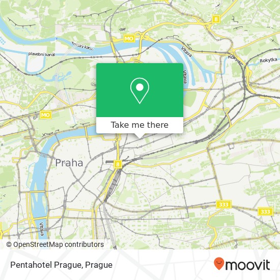 Pentahotel Prague map