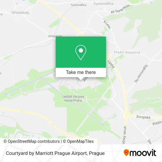 Карта Courtyard by Marriott Prague Airport