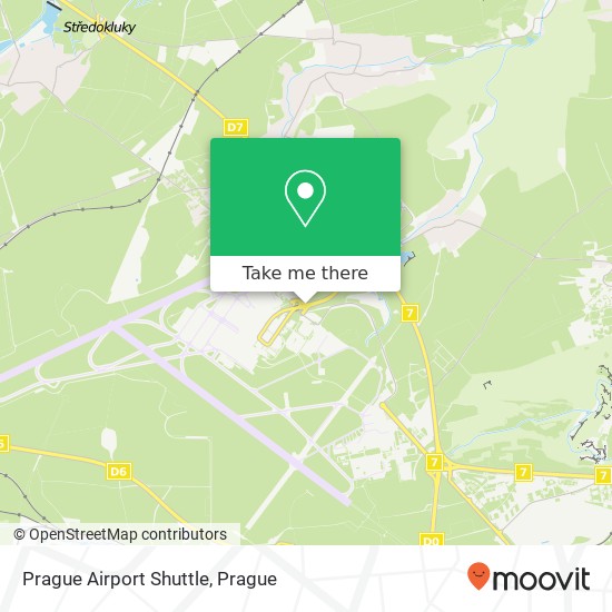 Prague Airport Shuttle map