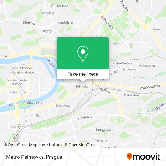 Metro Palmovka map
