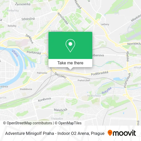 Карта Adventure Minigolf Praha - Indoor O2 Arena