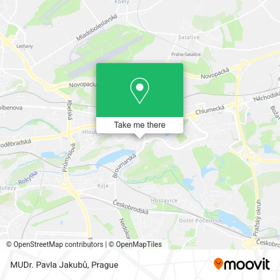 Карта MUDr. Pavla Jakubů