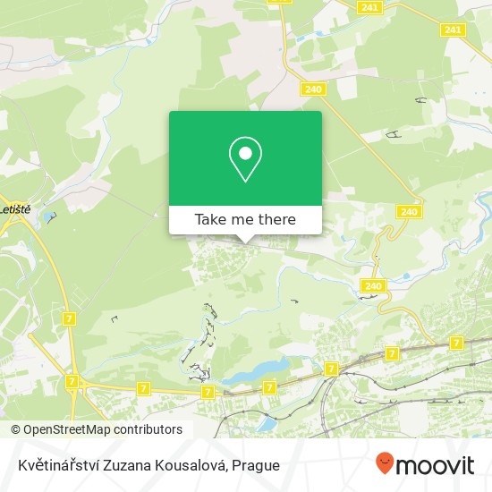 Květinářství Zuzana Kousalová map