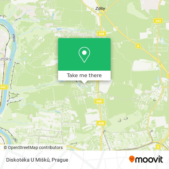 Diskotéka U Míšků map