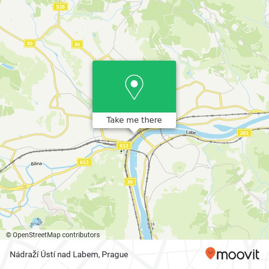 Nádraží Ústí nad Labem map