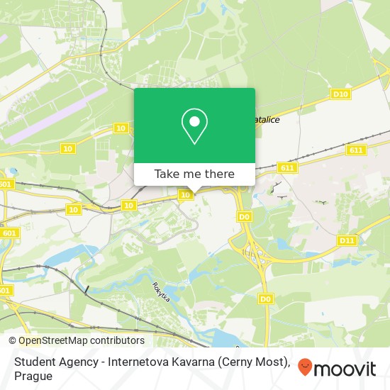 Student Agency - Internetova Kavarna (Cerny Most) map