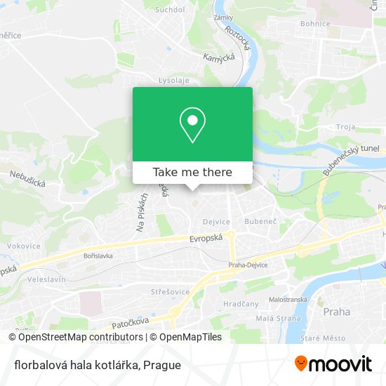 florbalová hala kotlářka map