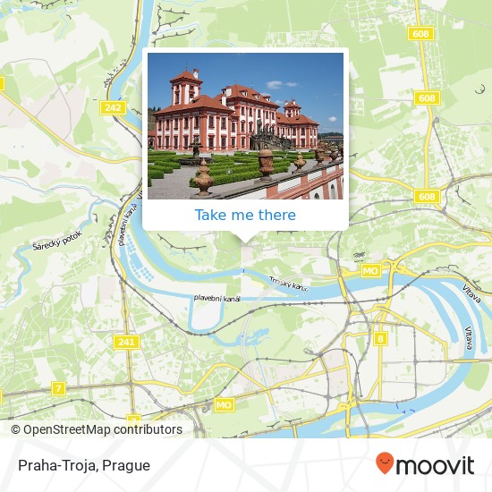 Praha-Troja map