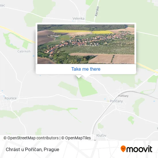 Карта Chrást u Poříčan