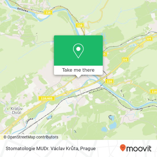 Stomatologie MUDr. Václav Krůta map