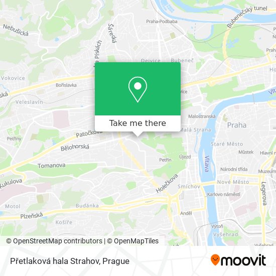 Přetlaková hala Strahov map