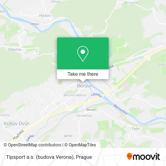 Карта Tipsport a.s. (budova Verona)