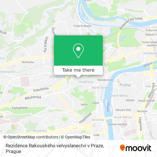 Rezidence Rakouského velvyslanectví v Praze map