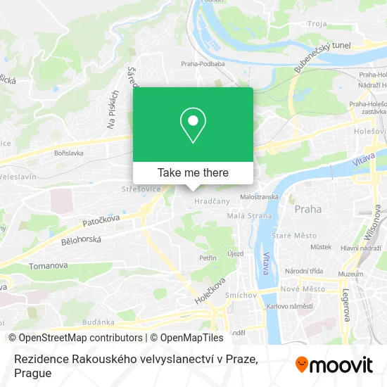 Карта Rezidence Rakouského velvyslanectví v Praze