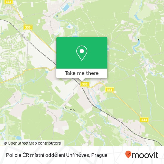 Policie ČR místní oddělení Uhříněves map