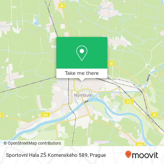 Карта Sportovní Hala ZŠ Komenského 589