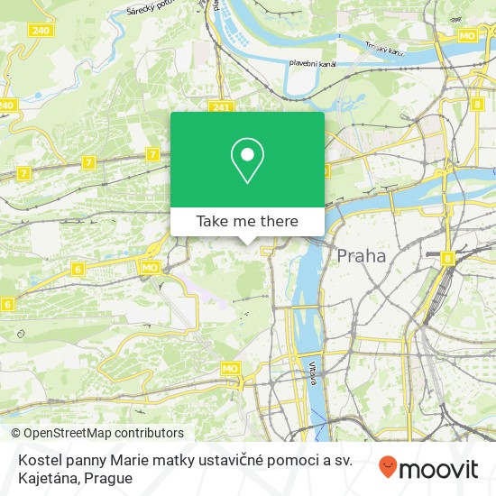 Kostel panny Marie matky ustavičné pomoci a sv. Kajetána map