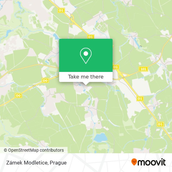 Zámek Modletice map