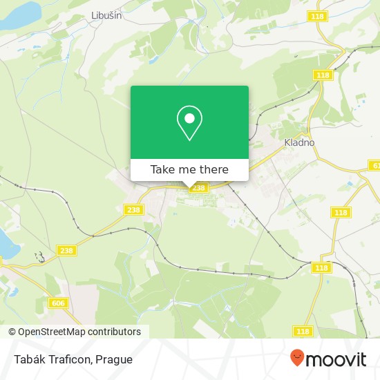 Tabák Traficon map