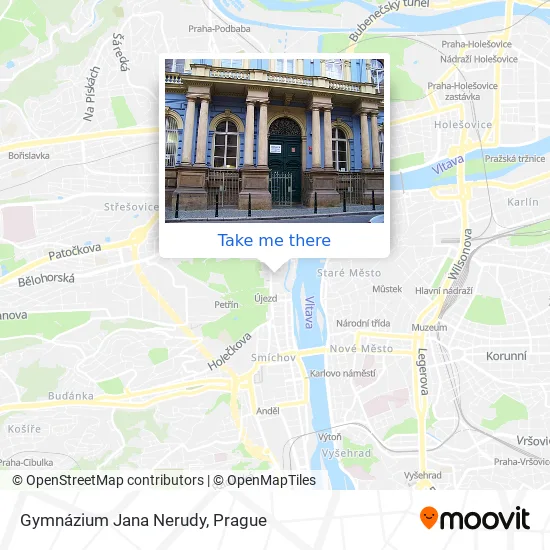 Карта Gymnázium Jana Nerudy