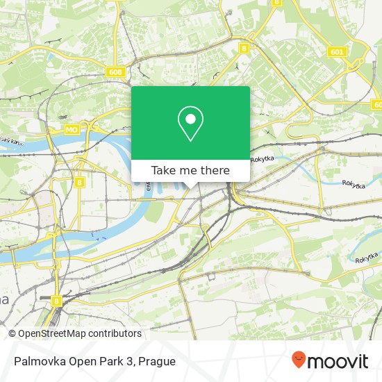 Palmovka Open Park 3 map