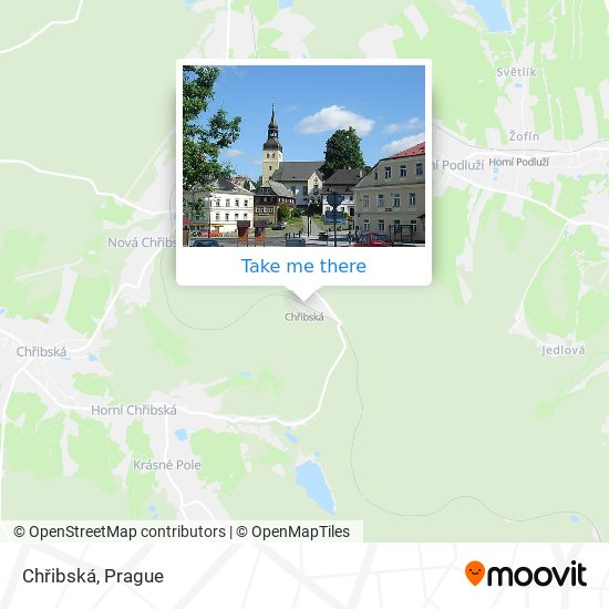 Chřibská map