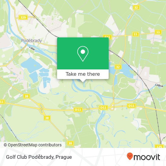 Golf Club Poděbrady map