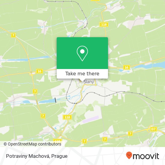 Potraviny Machová map