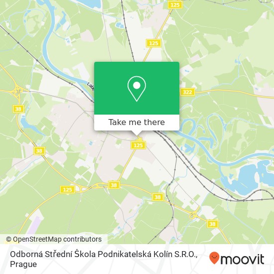 Карта Odborná Střední Škola Podnikatelská Kolín S.R.O.