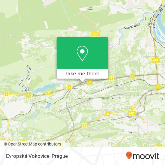 Evropská Vokovice map