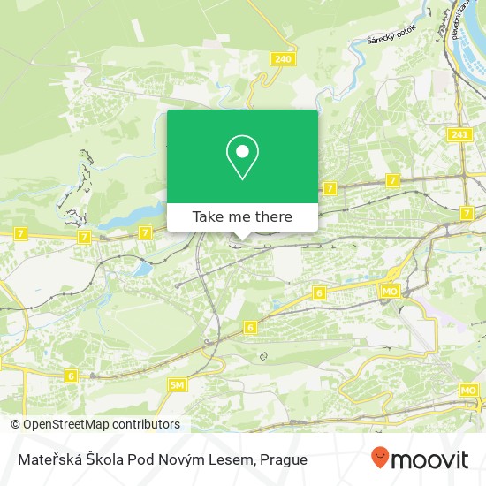 Mateřská Škola Pod Novým Lesem map