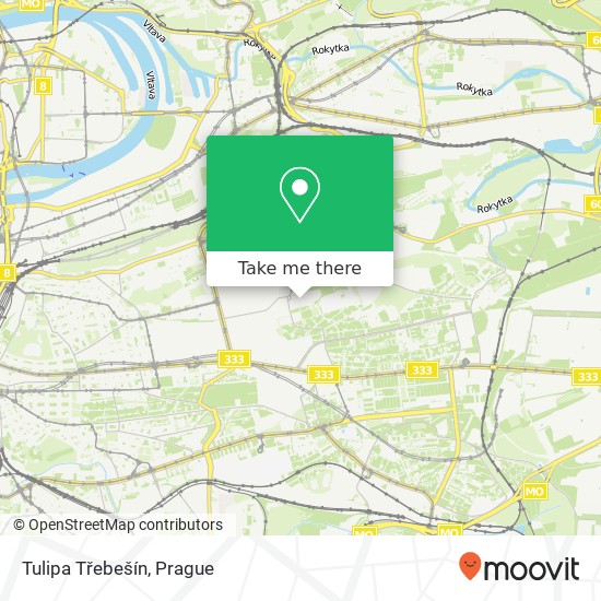 Tulipa Třebešín map